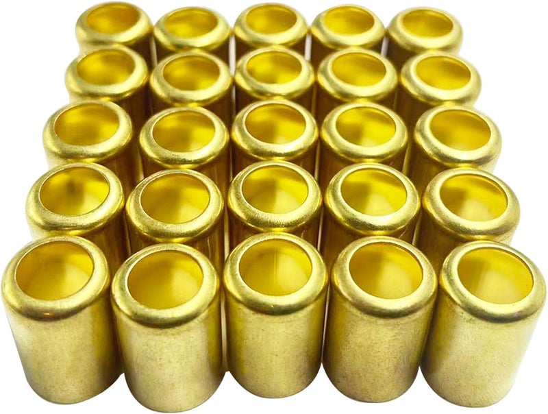 ZGTools 25 PCS 7328 Hose Ferrules Brass Fitting, 0.656 in ID x 1in Long Repair Ferrules for Air Hose, Acetylene Hose, Use with Crimper Tool Kit - Image 1